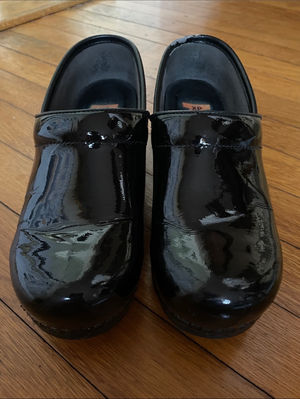 Women’s Black Patent Slip-On Clogs